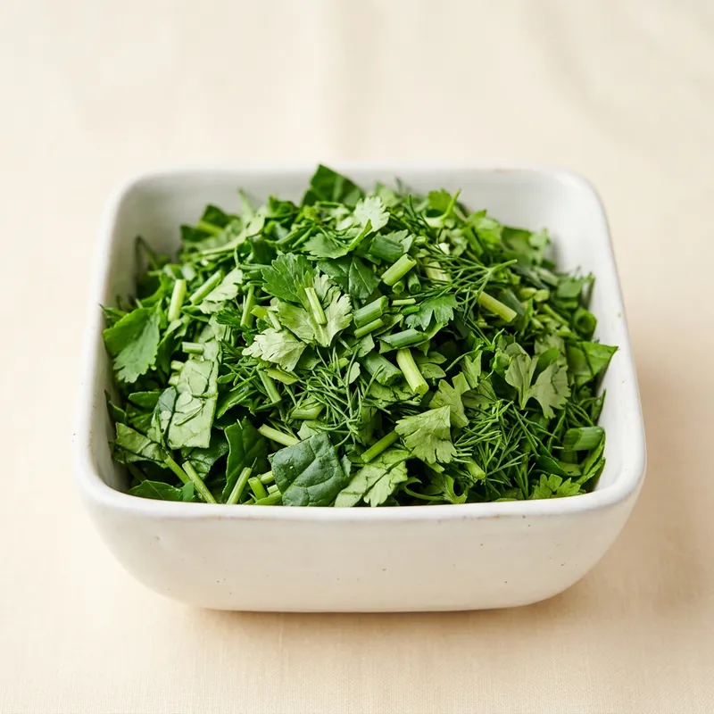 سبزی آش خردشده
